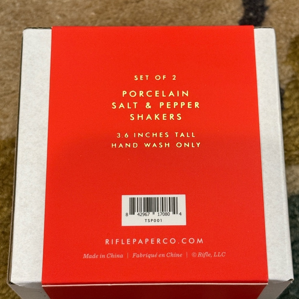 🎄NIB🎄Rifle Paper Co.🎄Nutcracker and Christmas Tree Salt & Pepper Shakers - Picture 9 of 9